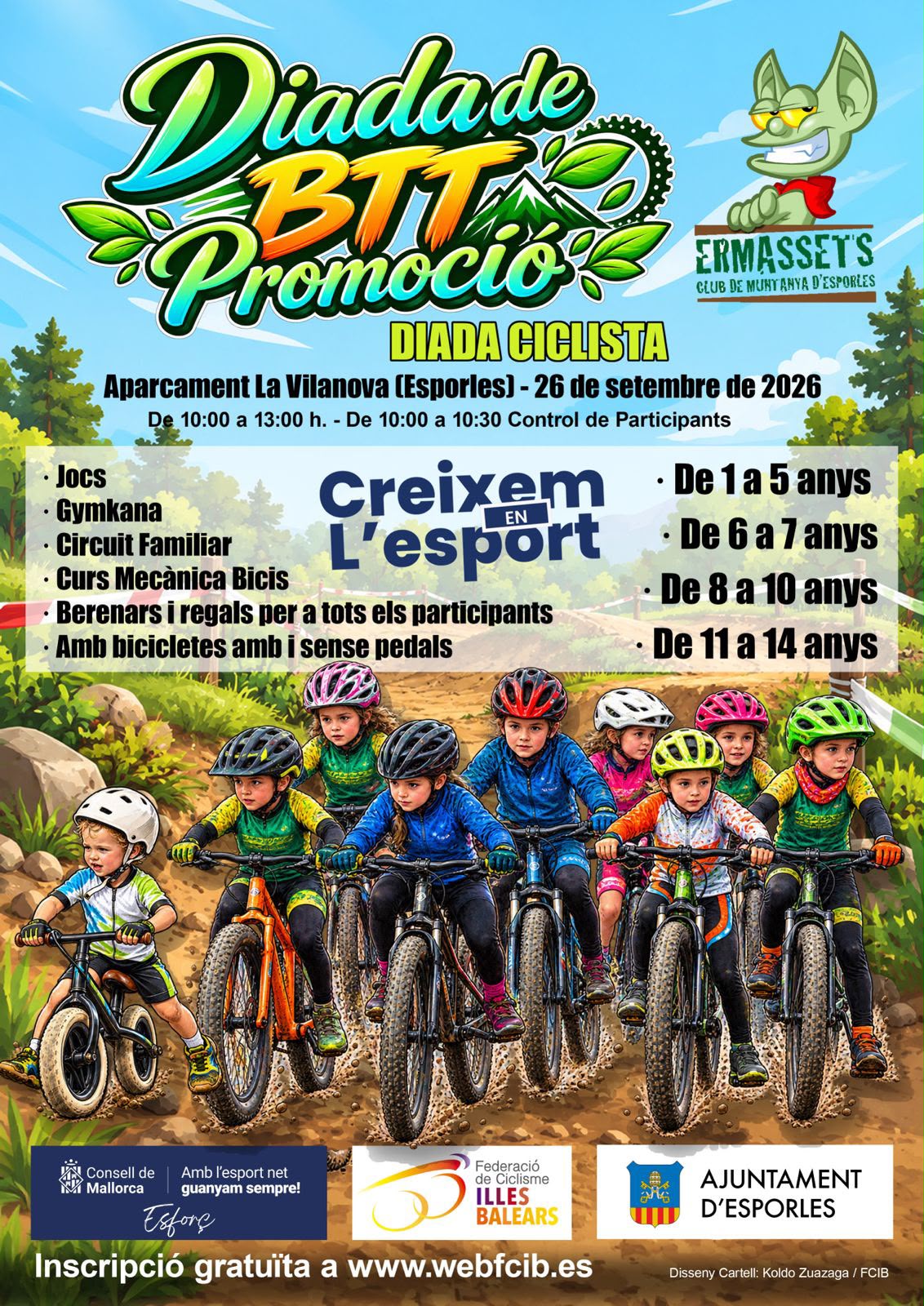 Cartel de la Diada BTT Promoció en Esporles el 26 de septiembre de 2026