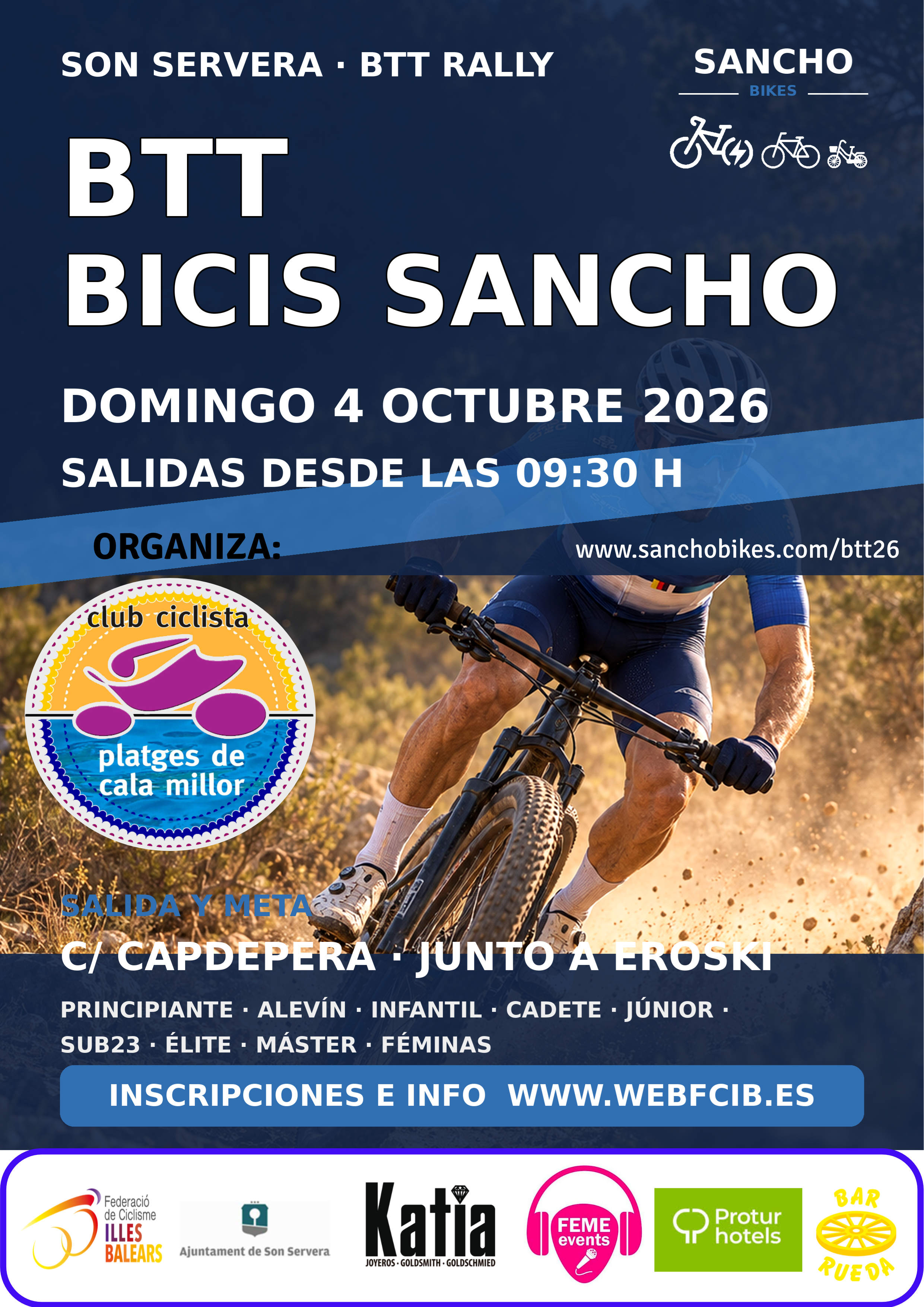 Cartel oficial de la BTT Bicis Sancho 2026