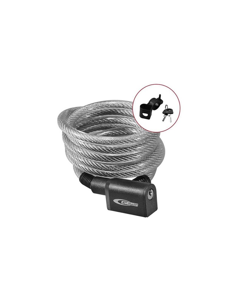[I651X0000000] Candado espiral 8x1500 mm negro