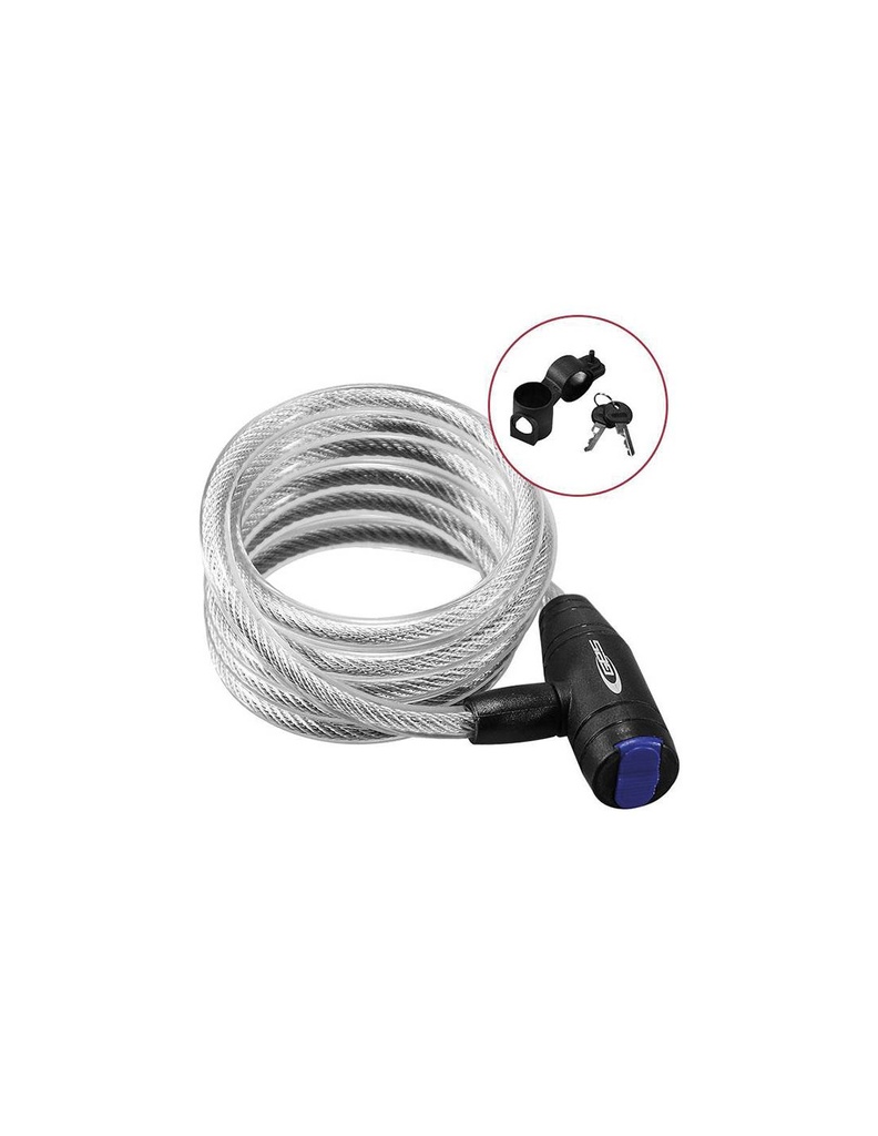 [I652X0000000] Candado espiral 10x1800 mm negro