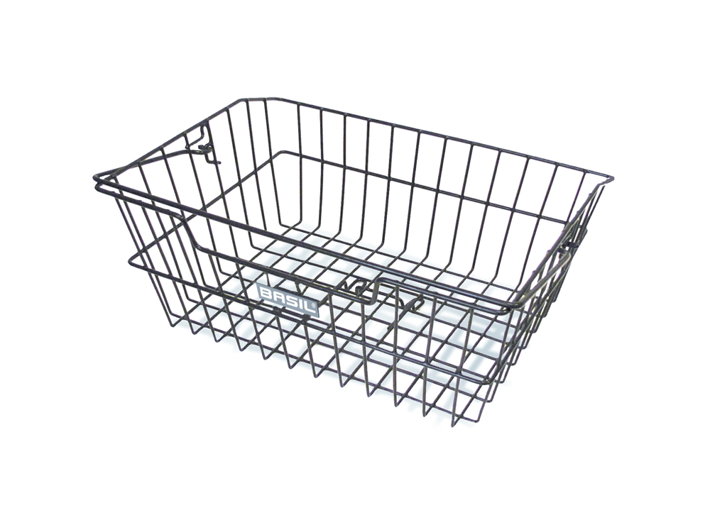 [291105] Cesta trasera Basil Cairo con asa acero negro 39x30x18