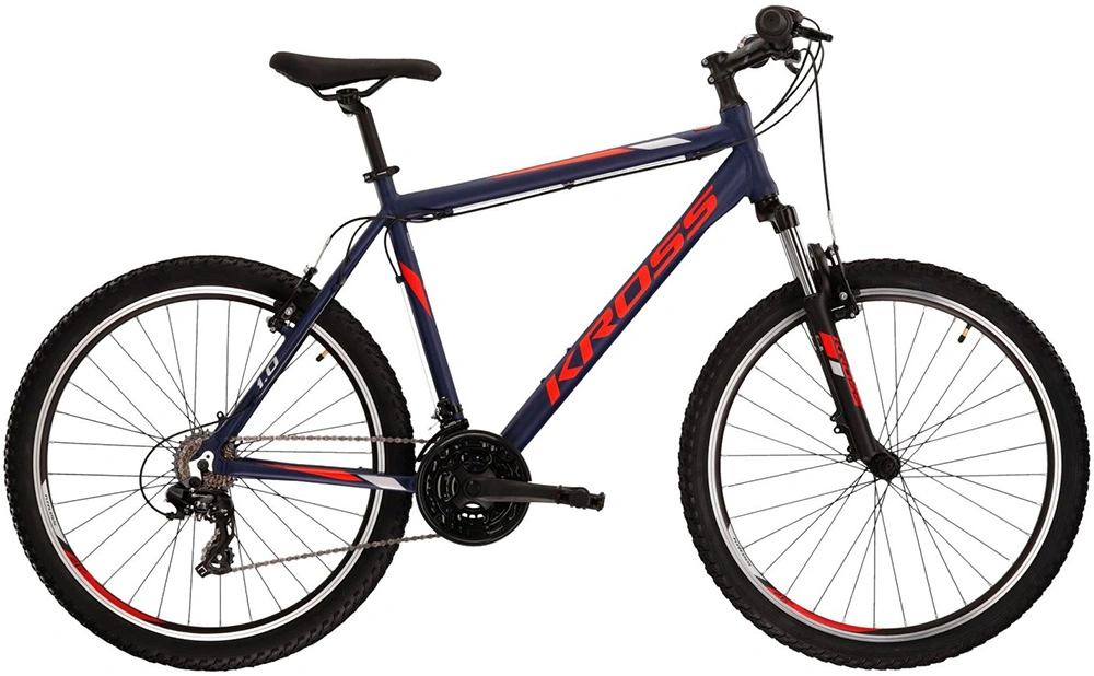[K-H1.0-M2] Kross Hexagon 1.0 MTB 2023 Größe M Navy Blue/Red/Grey